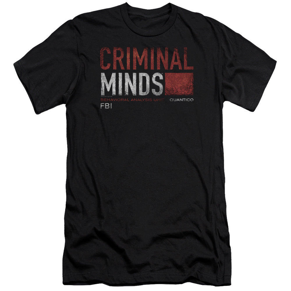Criminal Minds - Title Card-premuim Canvas Adult Slim Fit 30/1 - Black