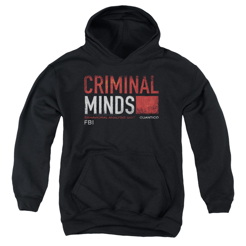 Criminal Minds - Title Card - Youth Pull-over Hoodie - Black