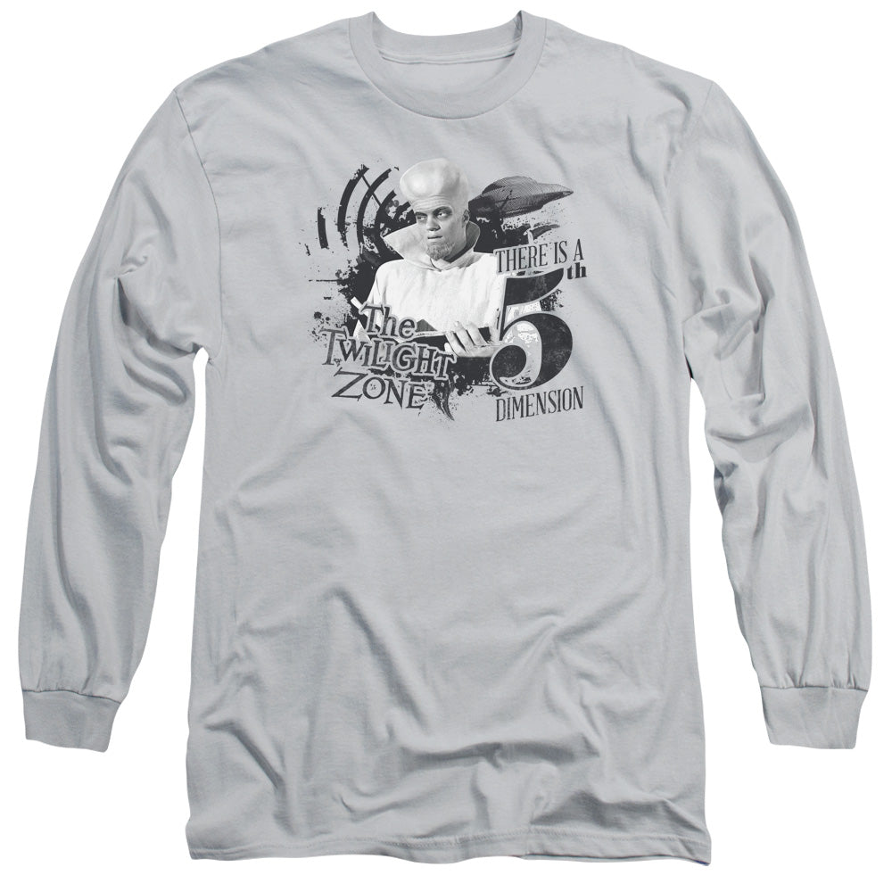Twilight Zone - Invade - Long Sleeve Adult 18/1 - Silver T-shirt
