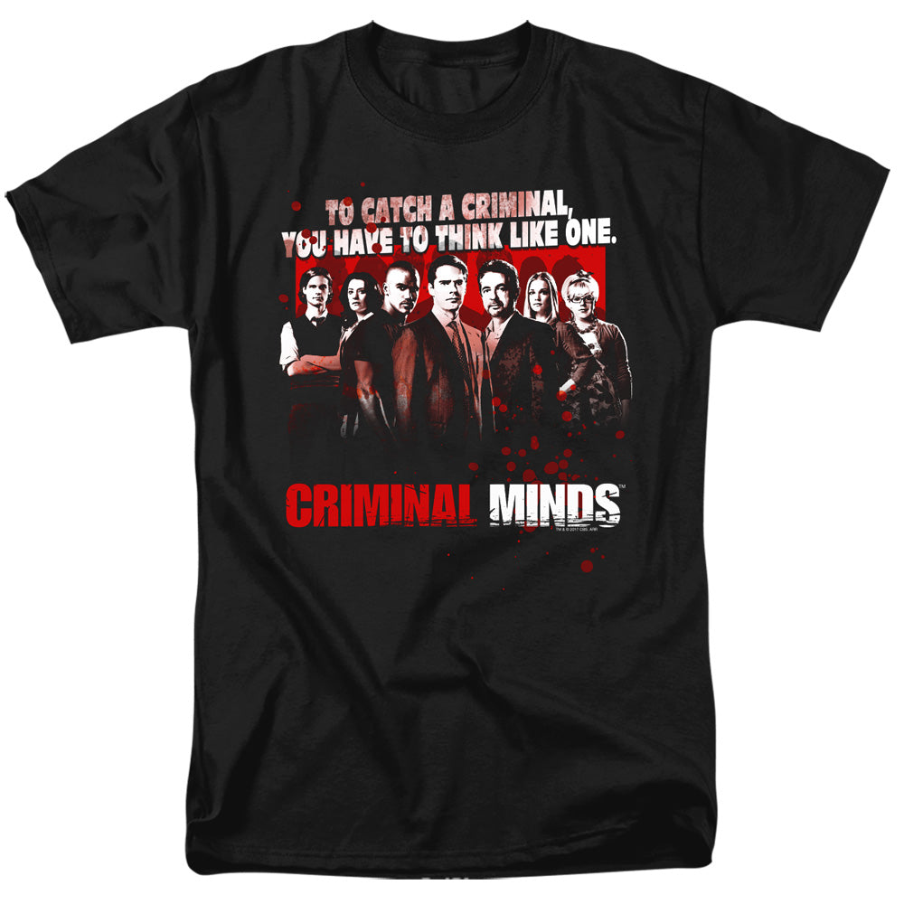 Criminal Minds - Think Like One - Short Sleeve Adult 18/1 - Black T-shirt
