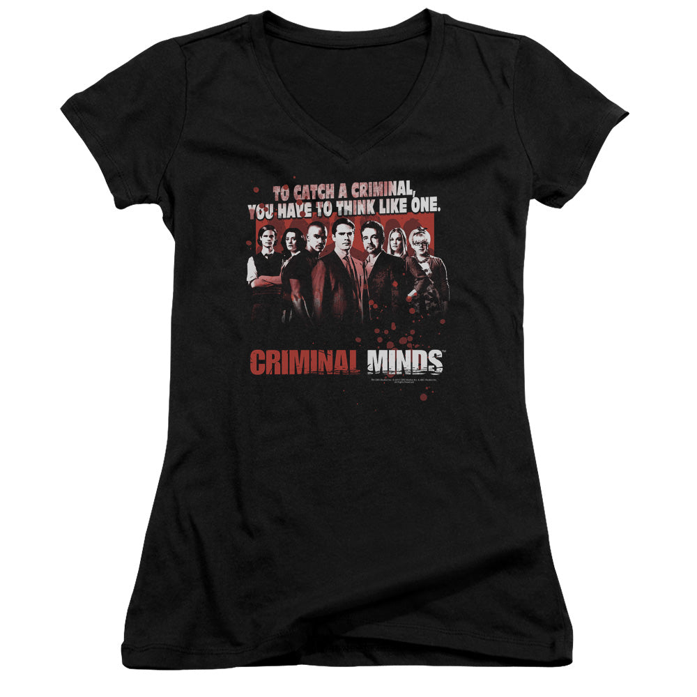 Criminal Minds - Think Like One - Junior V-neck - Black