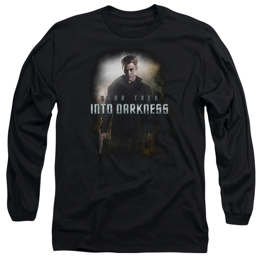 Star Trek - Darkness Kirk - Long Sleeve Adult 18/1 - Black T-shirt