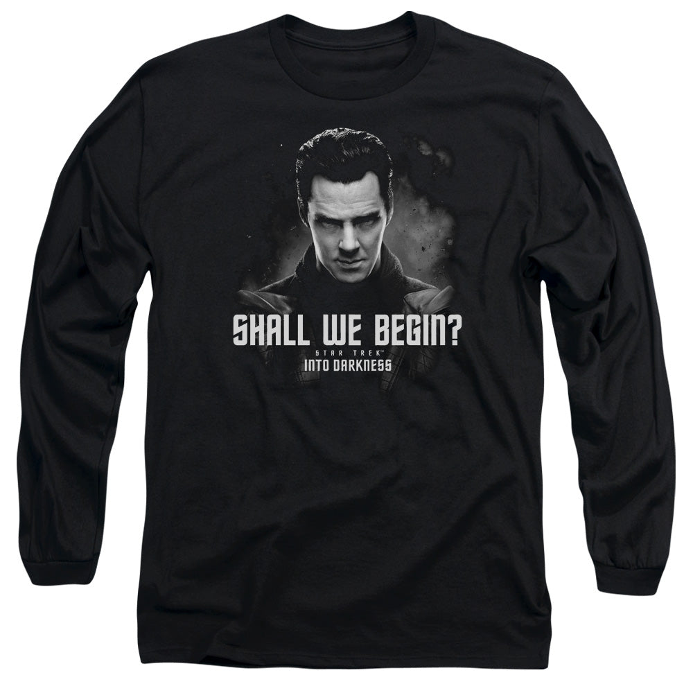 Star Trek - Shall We Begin - Long Sleeve Adult 18/1 - Black T-shirt