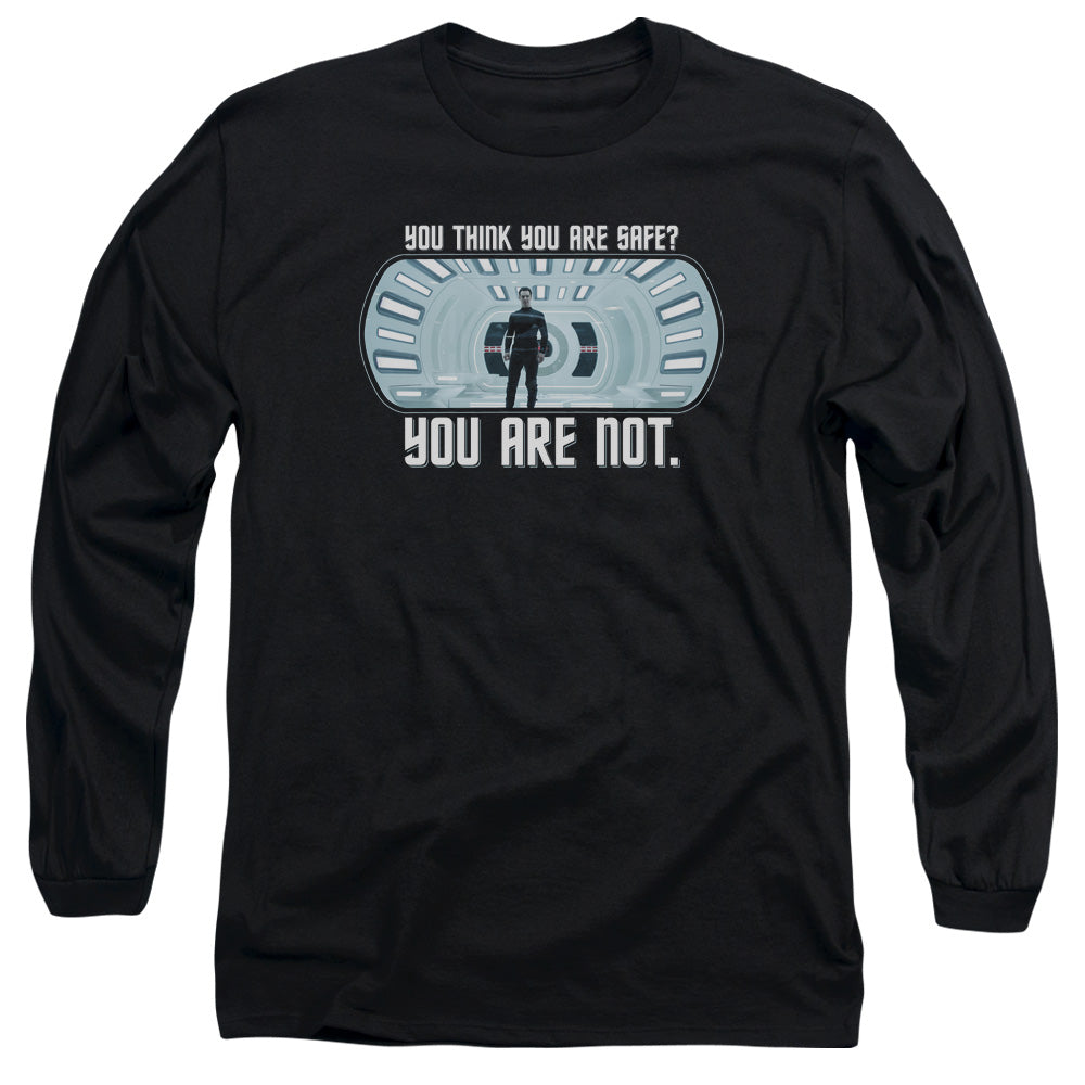 Star Trek - Not Safe - Long Sleeve Adult 18/1 - Black T-shirt