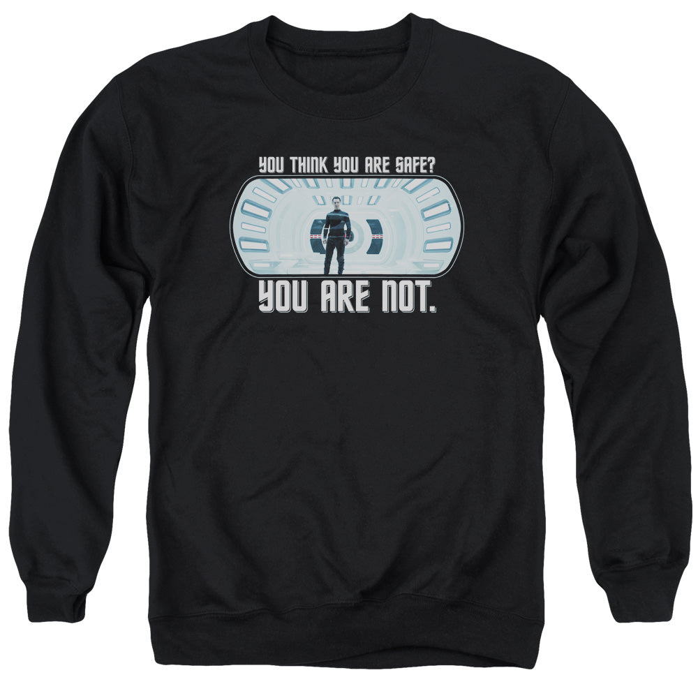 Star Trek - Not Safe - Adult Crewneck Sweatshirt - Black