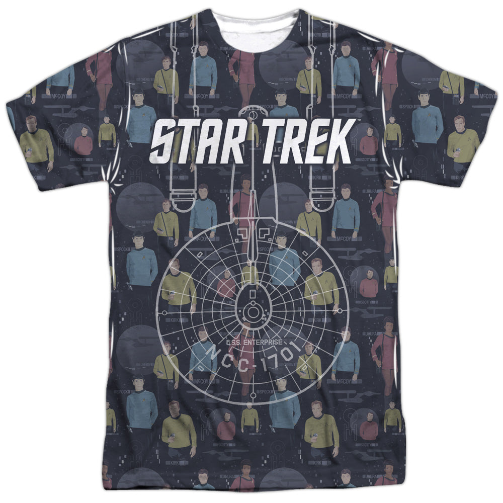 Star Trek - Enterprise Crew - Short Sleeve Adult 100% Poly Crew - White T-shirt