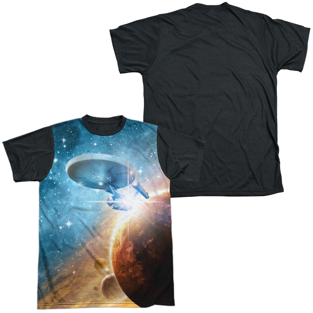 Star Trek - Final Frontier - Short Sleeve Adult White Front Black Back - White T-shirt