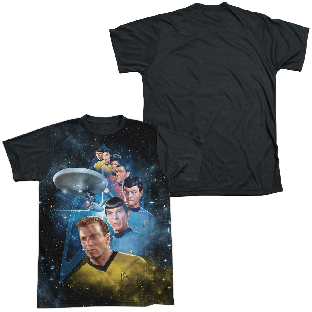 Star Trek - Among The Stars - Short Sleeve Adult White Front Black Back - White T-shirt