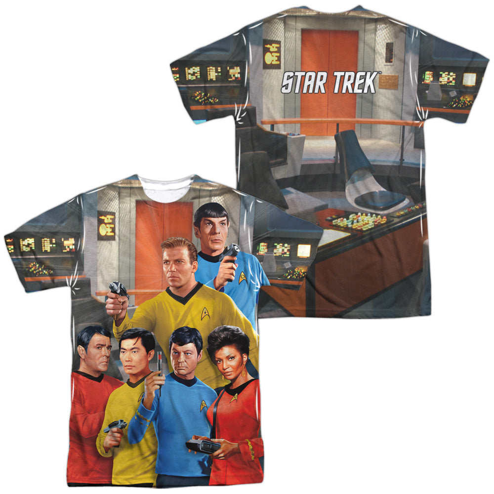 Star Trek - Bridge (Front/back Print) - Short Sleeve Adult Poly Crew - White T-shirt