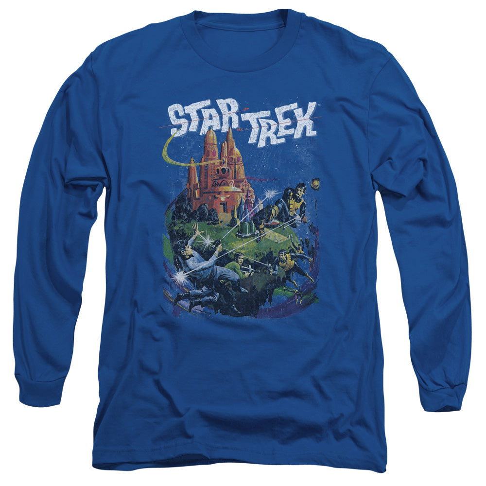 Star Trek - Vulcan Battle - Long Sleeve Adult 18/1 - Royal Blue T-shirt