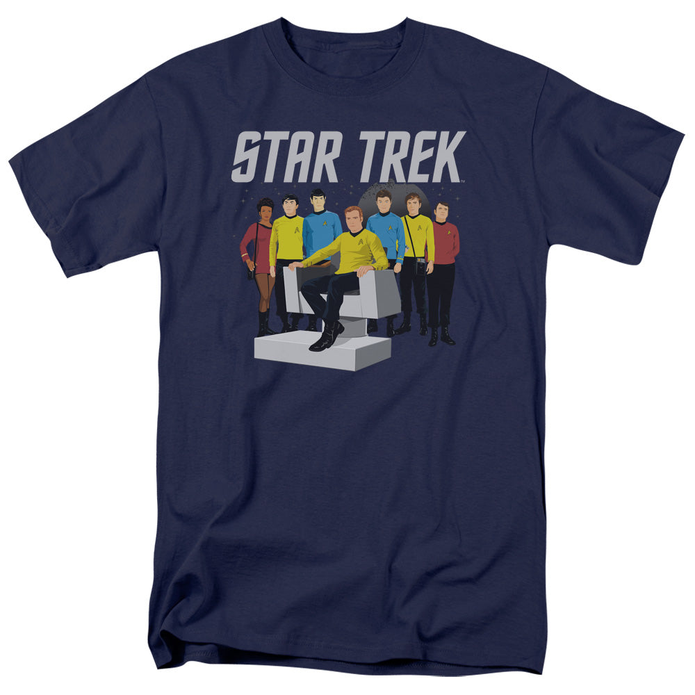 Star Trek - Vector Crew - Short Sleeve Adult 18/1 - Navy T-shirt