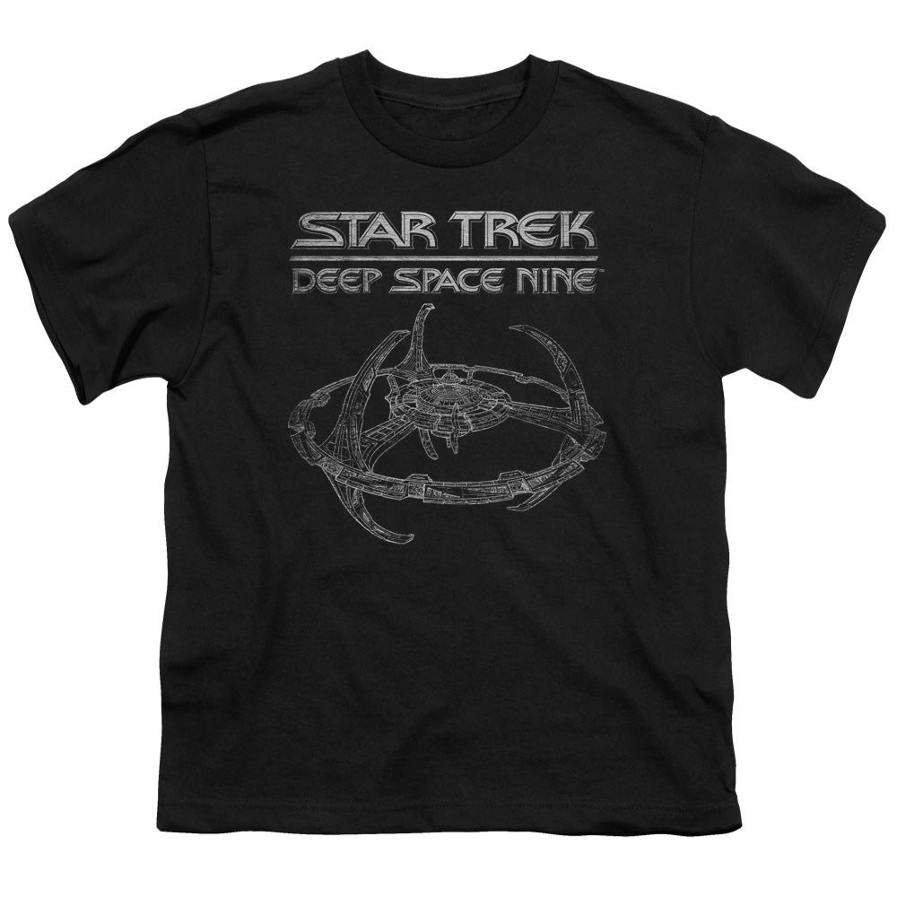 Star Trek - Ds9 Station - Short Sleeve Youth 18/1 - Black T-shirt