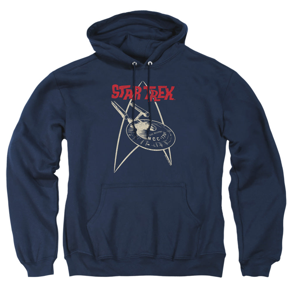 Star Trek - Ship Symbol - Adult Pull-over Hoodie - Navy