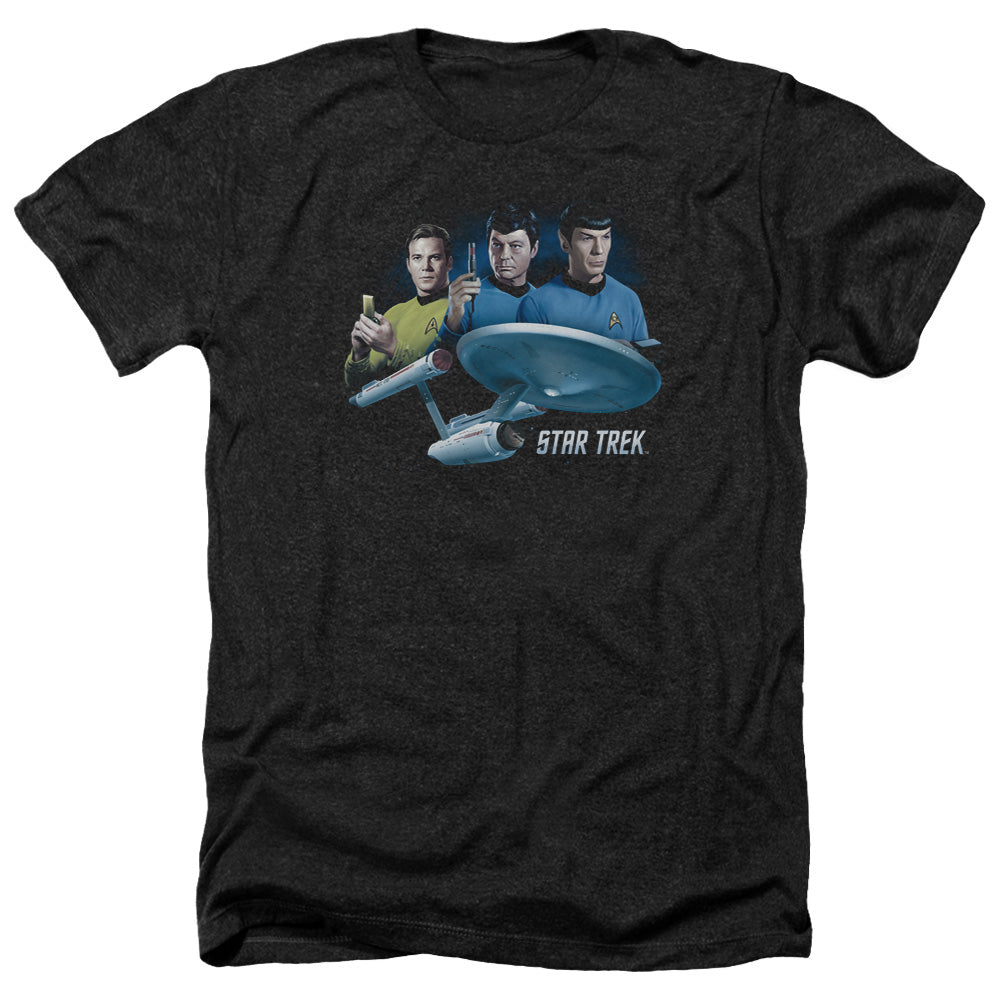 Star Trek - Main Three - Adult Heather-black