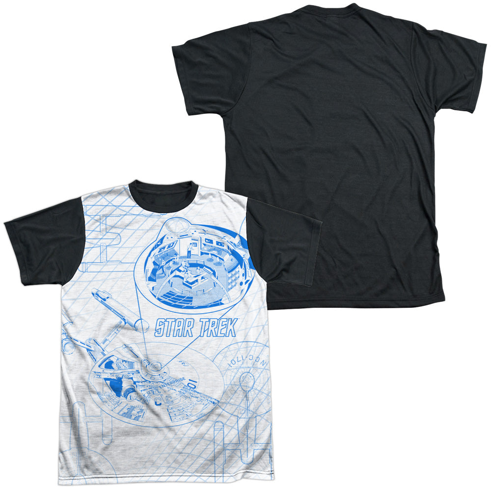 Star Trek - Bridge Zoom - Short Sleeve Adult White Front Black Back - White T-shirt