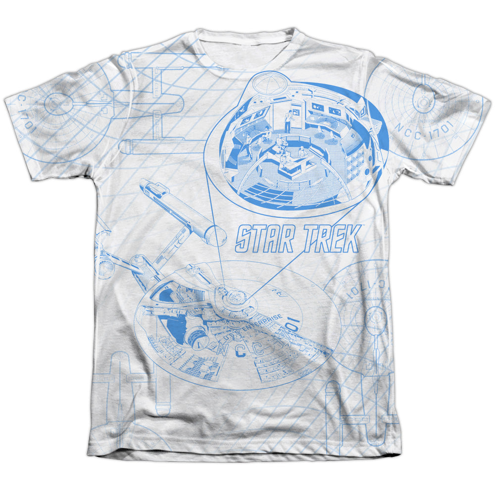 Star Trek - Bridge Zoom - Adult Poly/cotton Short Sleeve Tee - White T-shirt