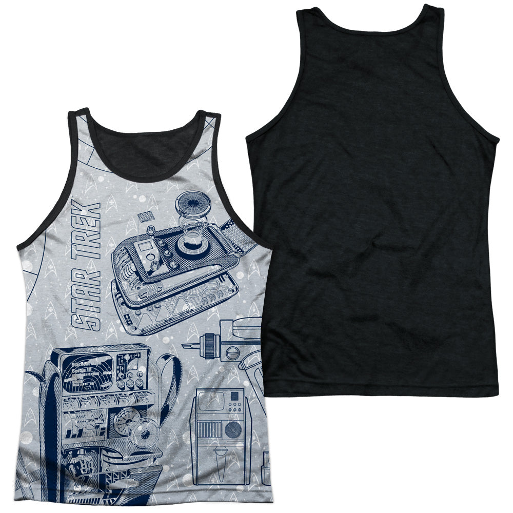 Star Trek - Gadgets - Adult Poly Tank Top Black Back - White