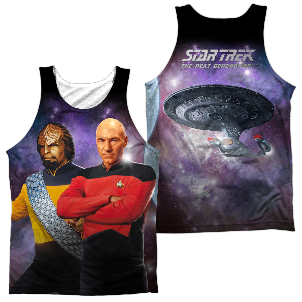 Star Trek - Tng (Front/back Print) - Adult 100% Poly Tank Top - White