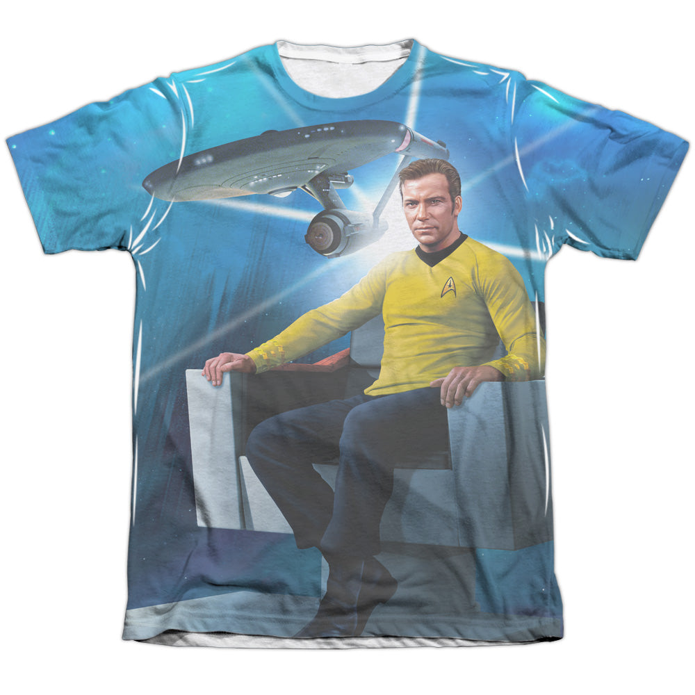 Star Trek - Kirks Ship - Adult Poly/cotton Short Sleeve Tee - White T-shirt
