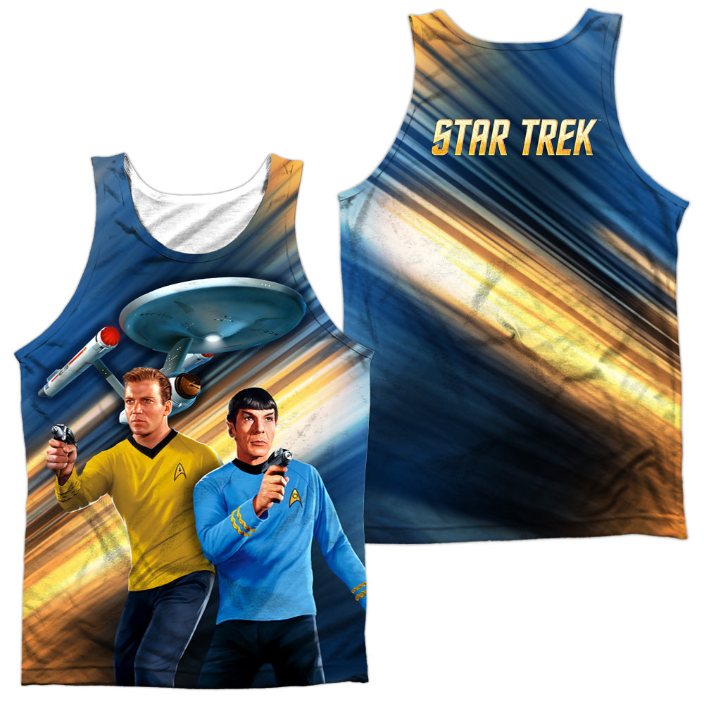 Star Trek - Phasers Down (Front/back Print) - Adult 100% Poly Tank Top - White