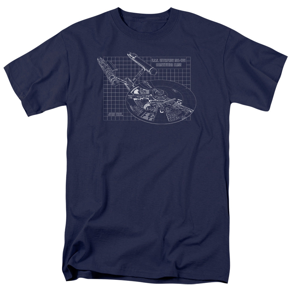 Star Trek - Enterprise Prints - Short Sleeve Adult 18/1 - Navy T-shirt
