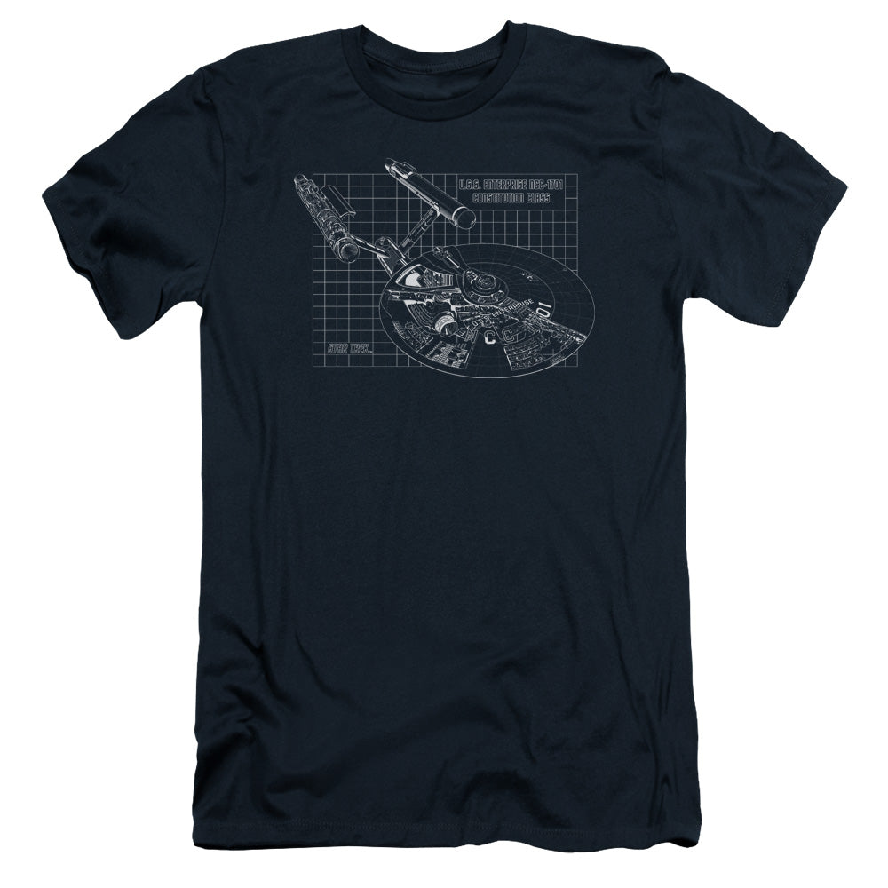 Star Trek - Enterprise Prints - Short Sleeve Adult 30/1 - Navy T-shirt