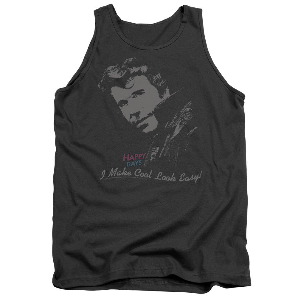 Happy Days Cool Fonz - Adult Tank - Charcoal