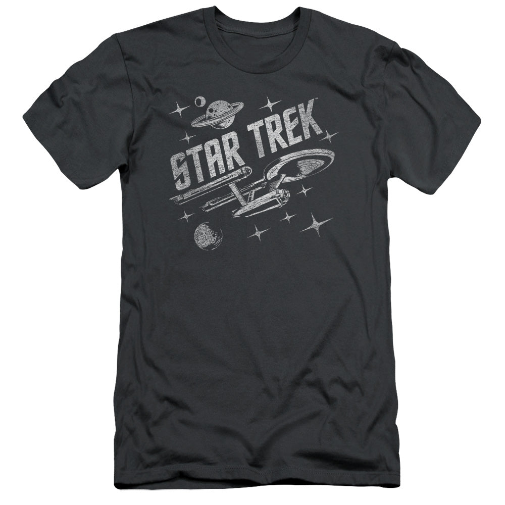 Star Trek - Through Space - Short Sleeve Adult 30/1 - Charcoal T-shirt