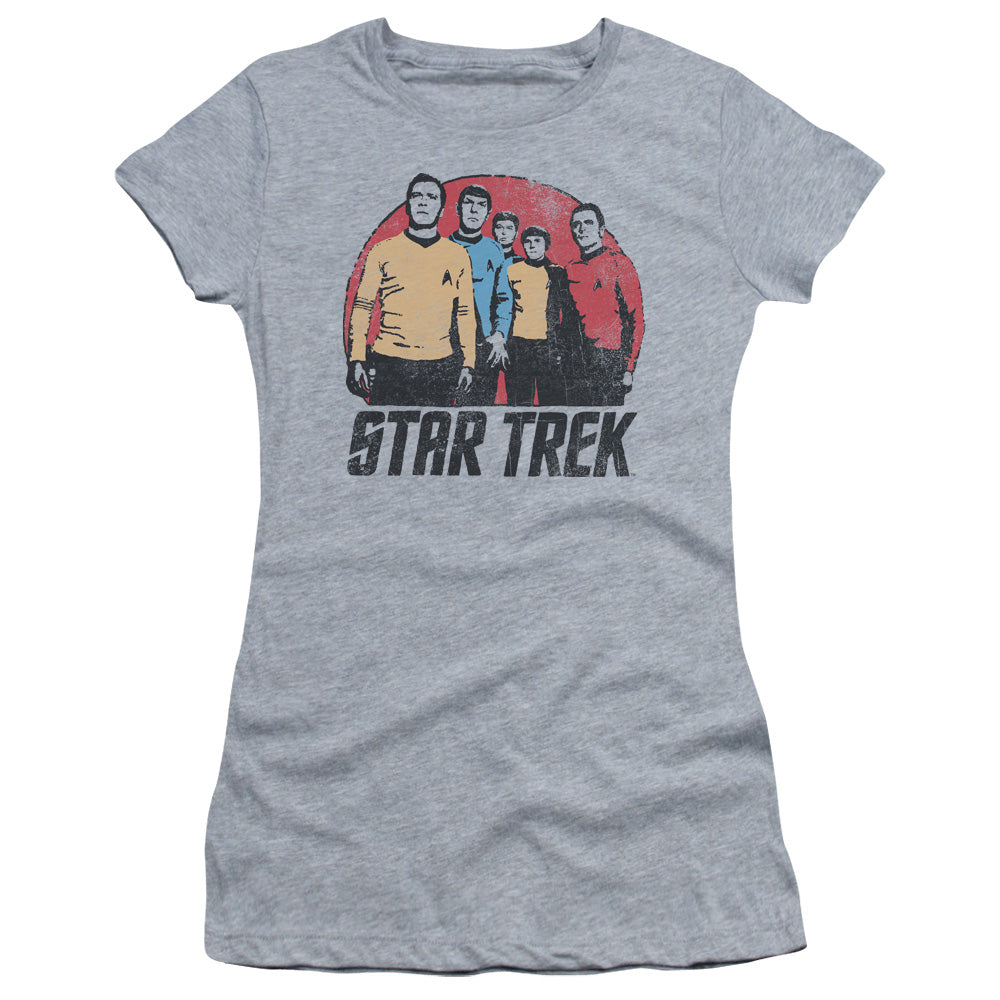 Star Trek - Landing Party - Short Sleeve Junior Sheer - Athletic Heather T-shirt
