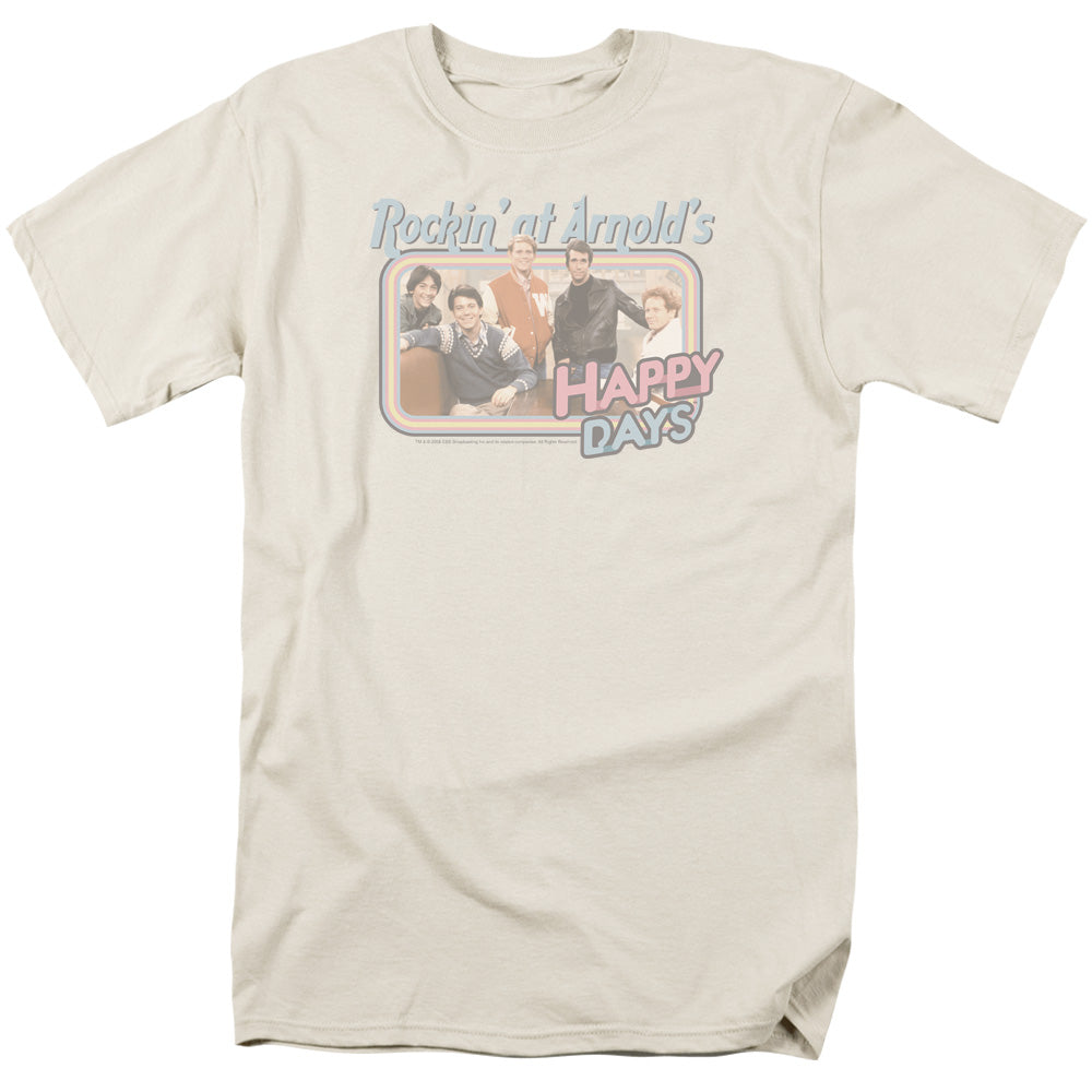 Happy Days - Rockin At Arnolds - Short Sleeve Adult 18/1 - Cream T-shirt