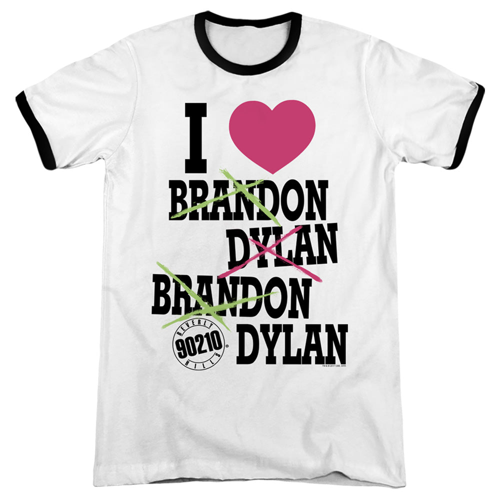 90210 - I Heart 90210 - Adult Ringer - White/black