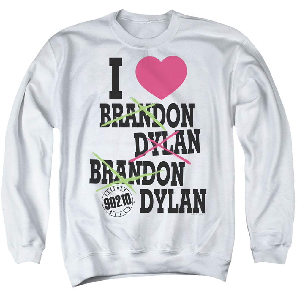 90210 - I Heart 90210 - Adult Crewneck Sweatshirt - White