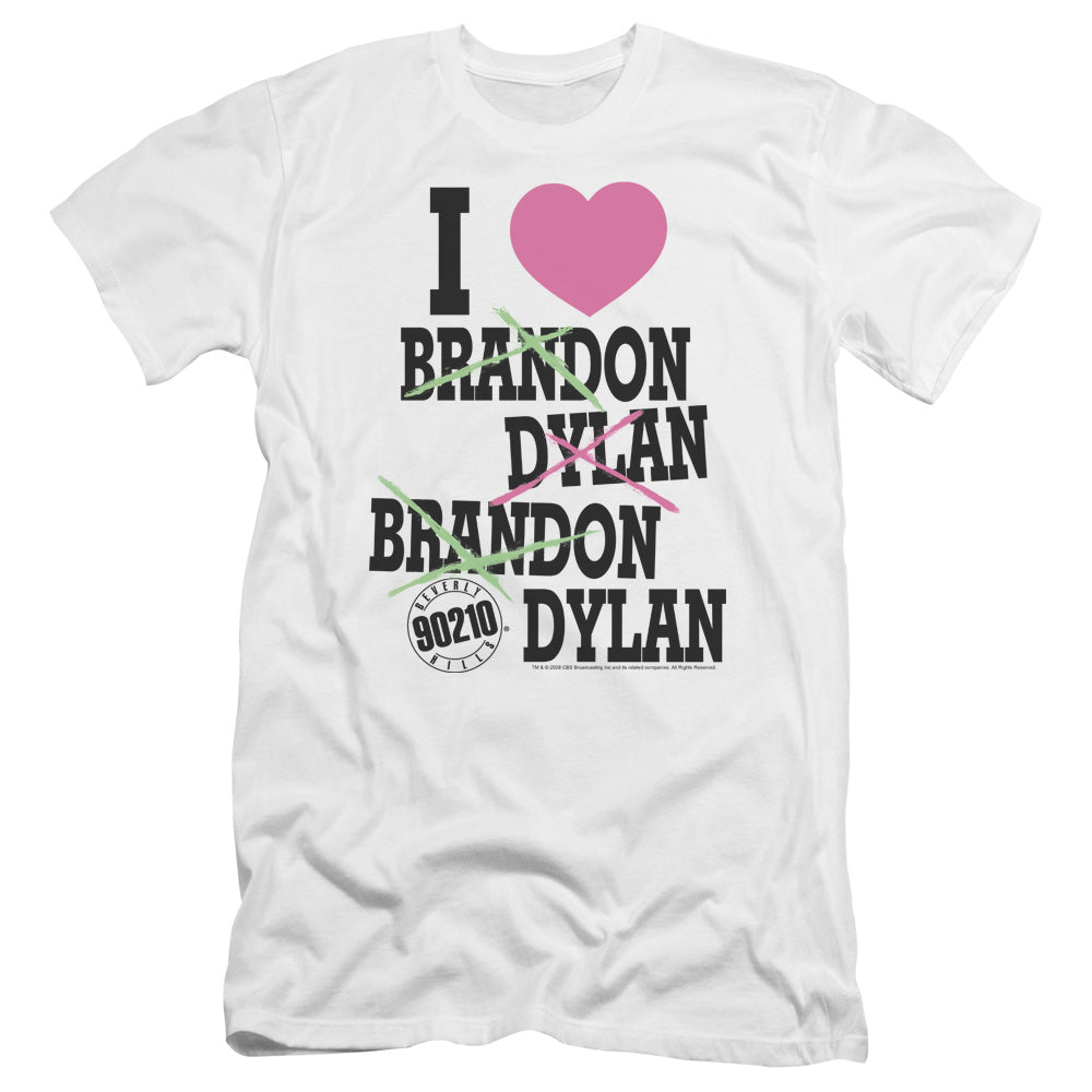 90210 - I Heart 90210-premuim Canvas Adult Slim Fit 30/1 - White