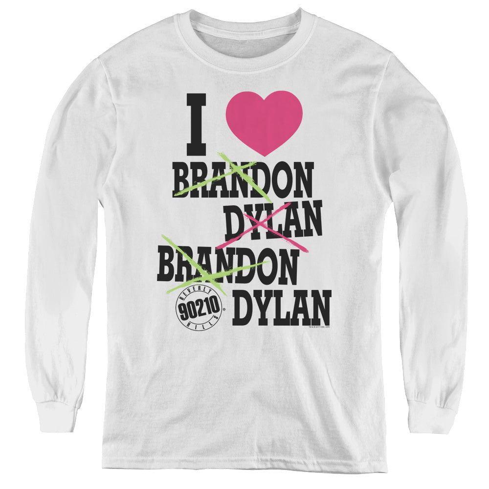 90210 - I Heart 90210 - Youth Long Sleeve Tee - White