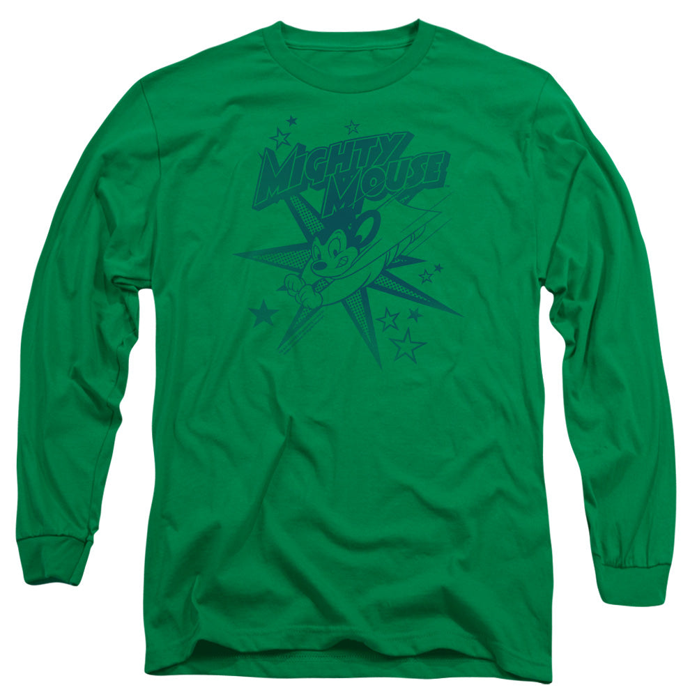 Mighty Mouse - Mighty Mouse - Long Sleeve Adult 18/1 - Kelly Green T-shirt