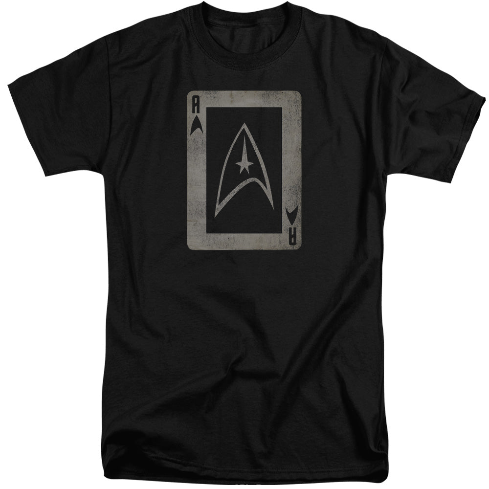Star Trek - Tos Ace - Short Sleeve Adult Tall - Black T-shirt