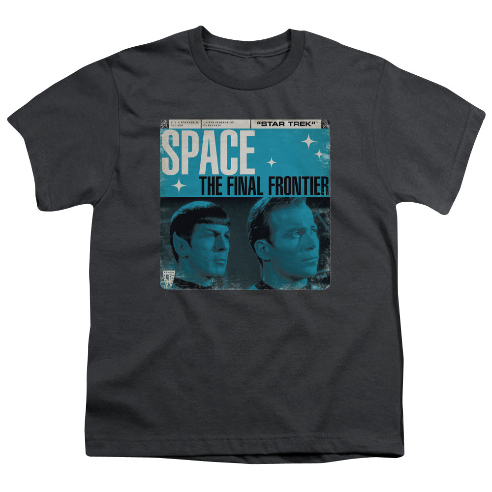 Star Trek - Final Frontier Cover - Short Sleeve Youth 18/1 - Charcoal T-shirt