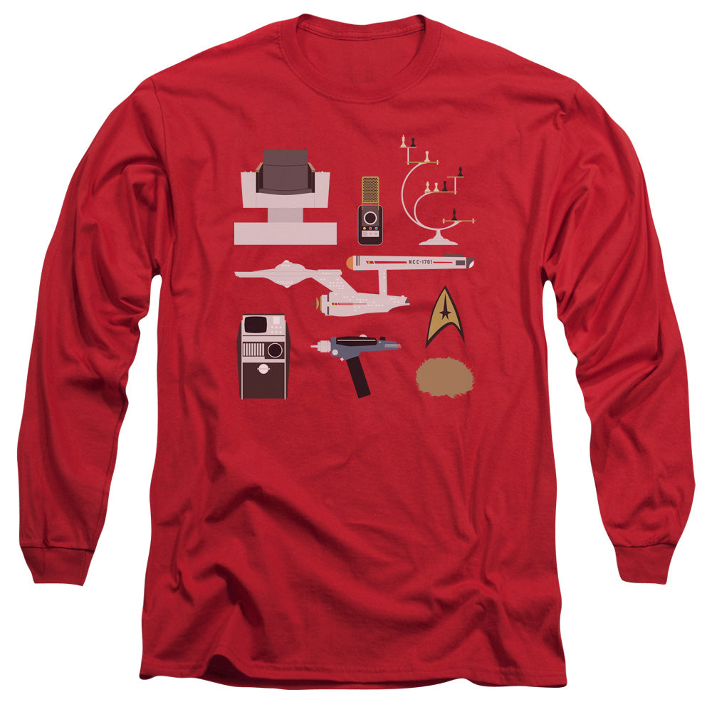 Star Trek - Tos Gift Set - Long Sleeve Adult 18/1 - Red T-shirt