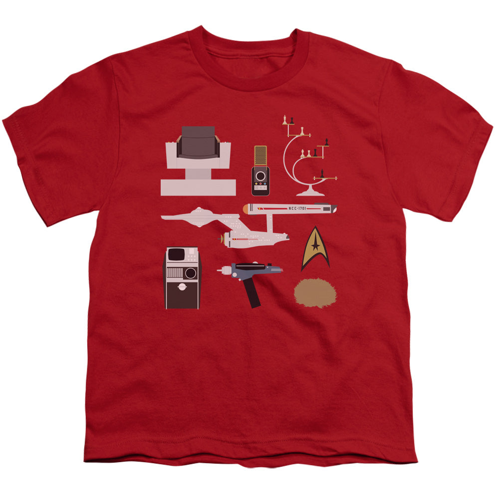 Star Trek - Tos Gift Set - Short Sleeve Youth 18/1 - Red T-shirt