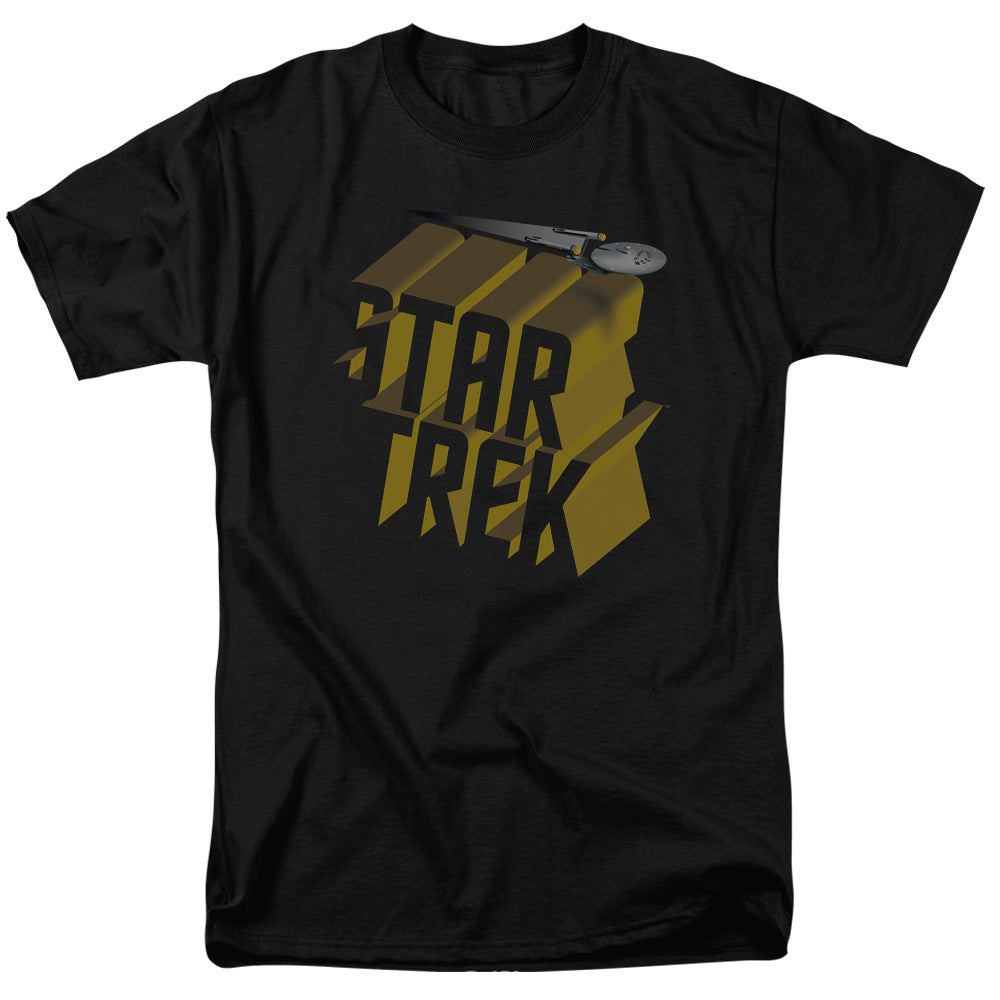 Star Trek - 3d Logo - Short Sleeve Adult 18/1 - Black T-shirt