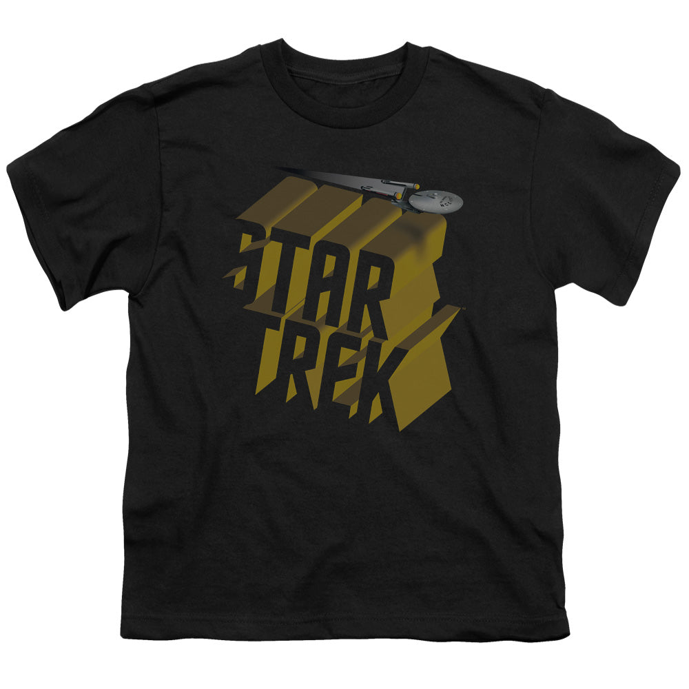 Star Trek - 3d Logo - Short Sleeve Youth 18/1 - Black T-shirt