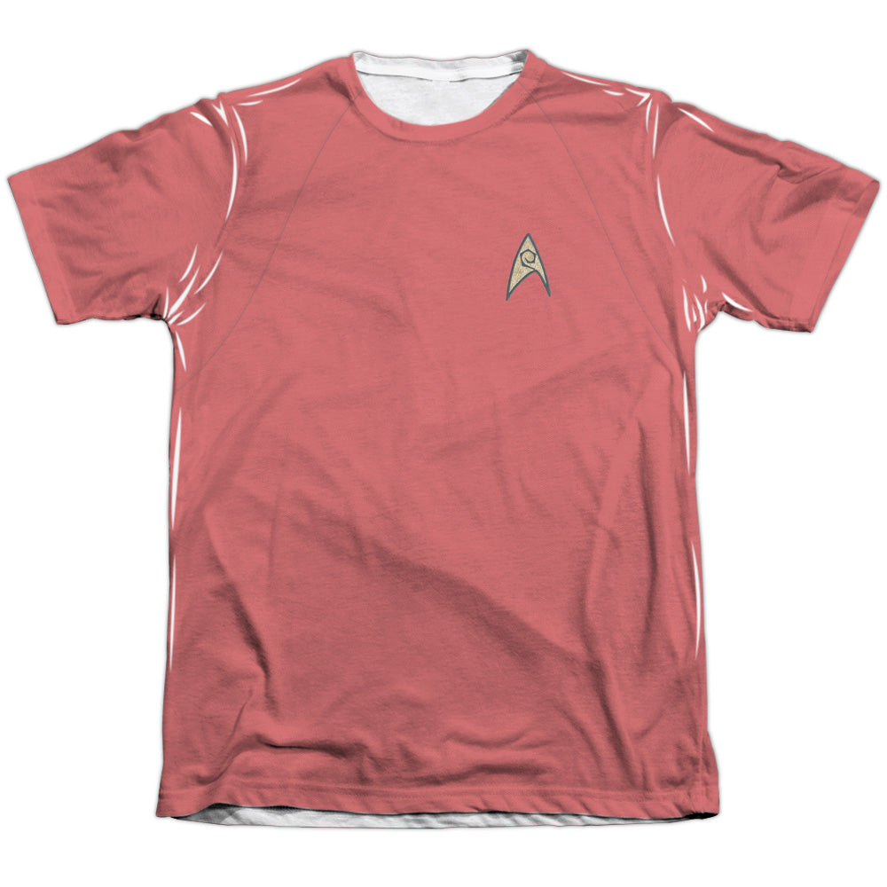 Star Trek - Tos Red Shirt - Adult Poly/cotton Short Sleeve Tee - White T-shirt
