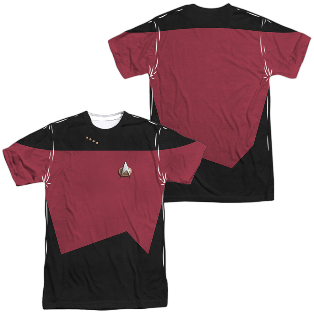 Star Trek Tng Command Uniform (Front/back Print) Short Sleeve