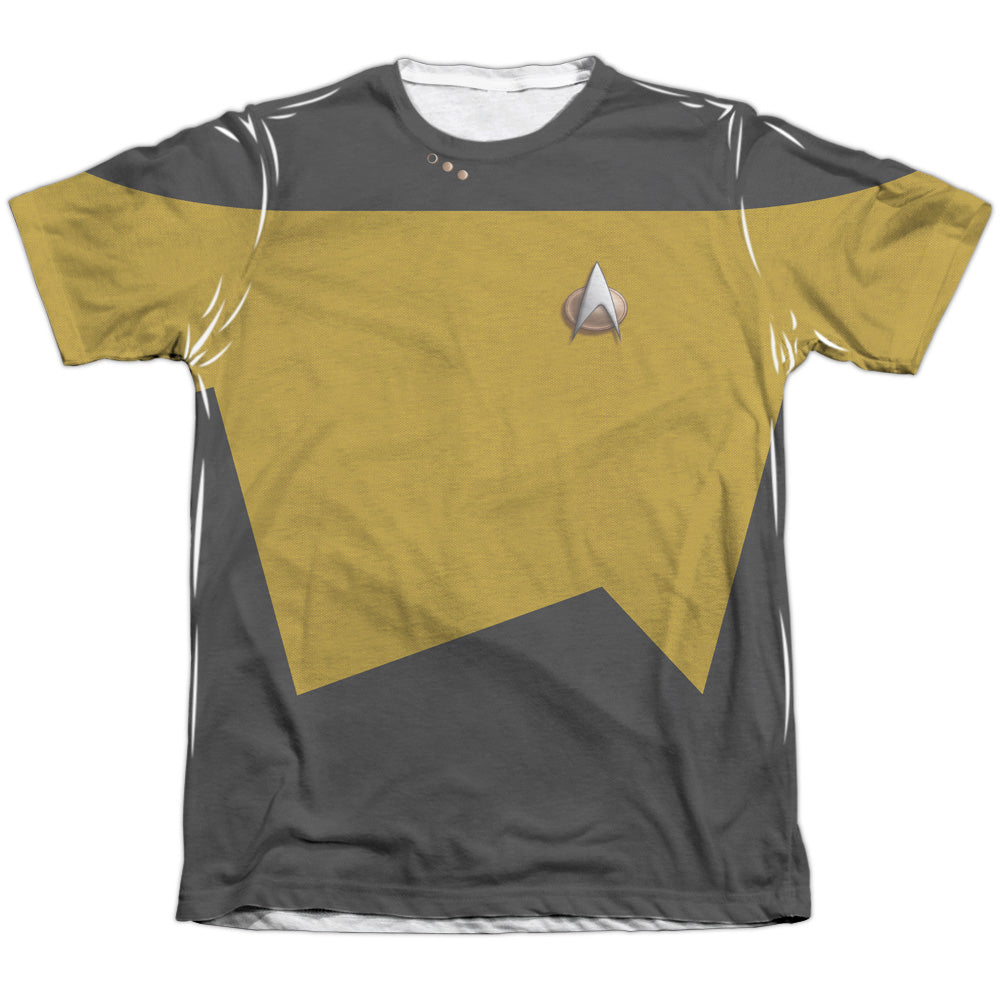 Star Trek - Tng Engineering Uniform - Adult Poly/cotton Short Sleeve Tee - White T-shirt