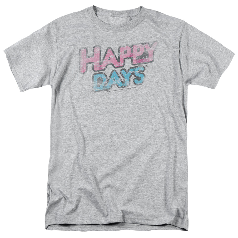 Happy Days - Distressed - Short Sleeve Adult 18/1 - Heather T-shirt
