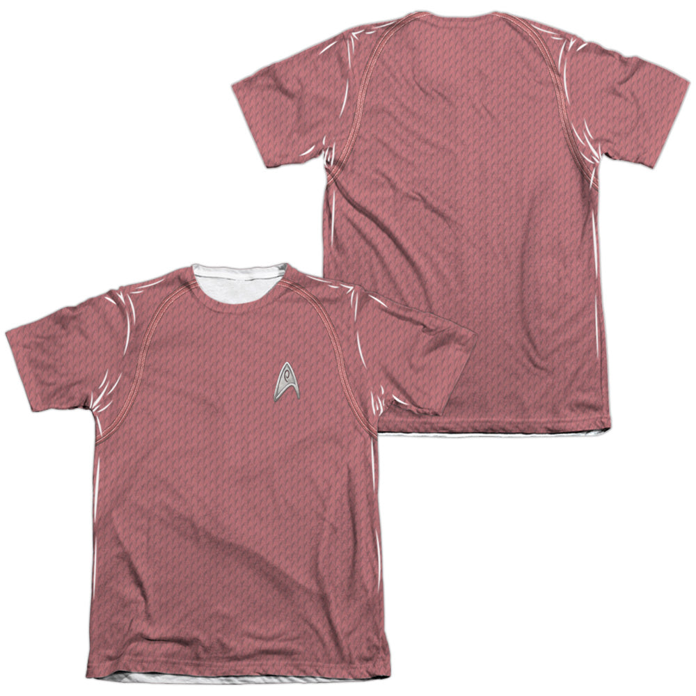 Star Trek - Movie Engineering Uniform (Front/back Print) - Adult Poly/cotton Short Sleeve Tee - White T-shirt