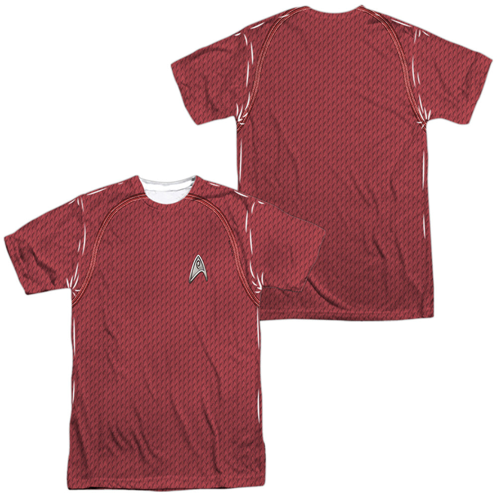 Star Trek - Movie Engineering Uniform (Front/back Print) - Short Sleeve Adult Poly Crew - White T-shirt