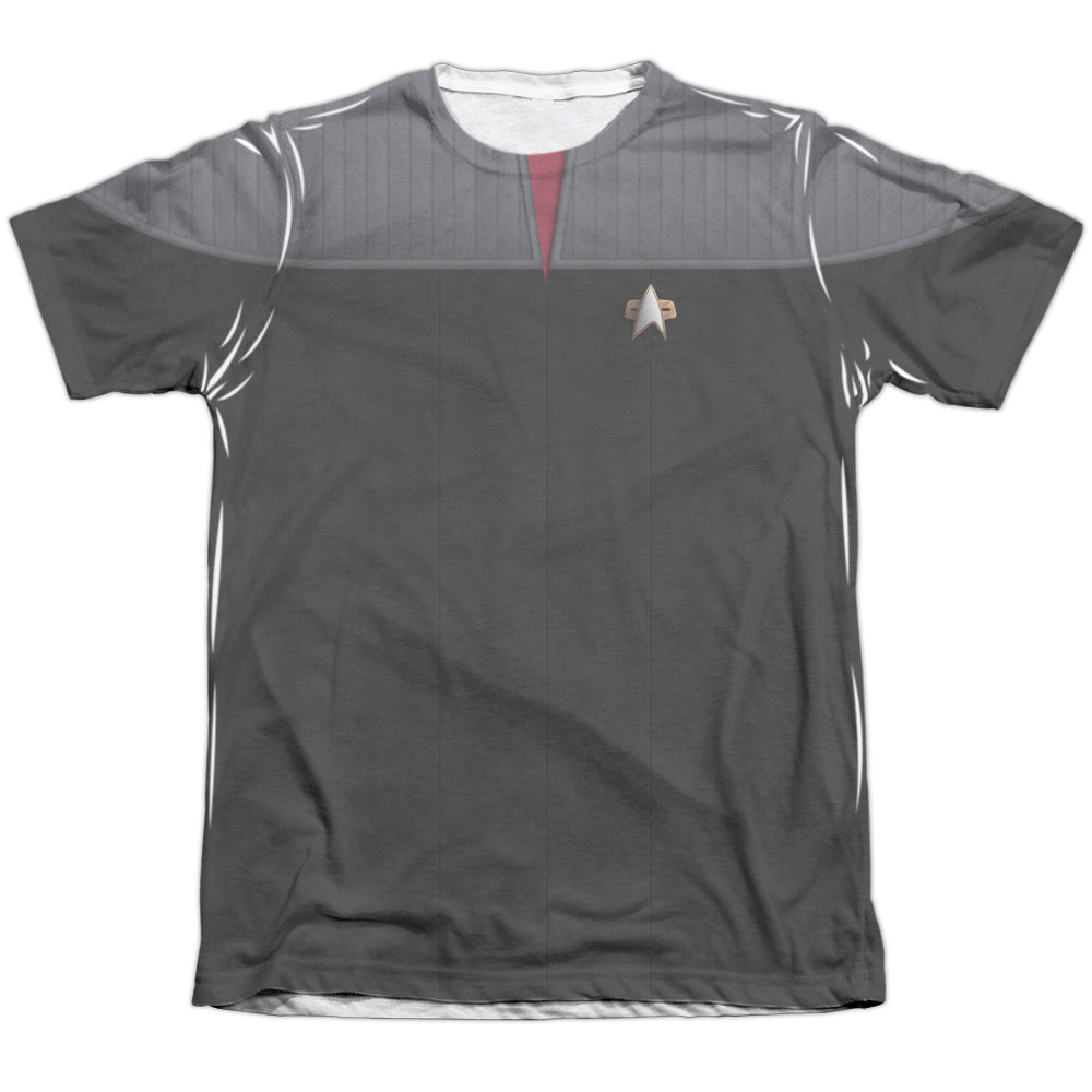 Star Trek - Tng Movie Command Uniform - Adult Poly/cotton Short Sleeve Tee - White T-shirt