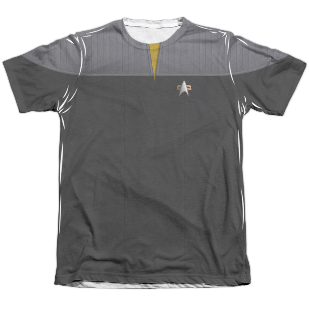 Star Trek - Tng Movie Engineering Uniform - Adult Poly/cotton Short Sleeve Tee - White T-shirt