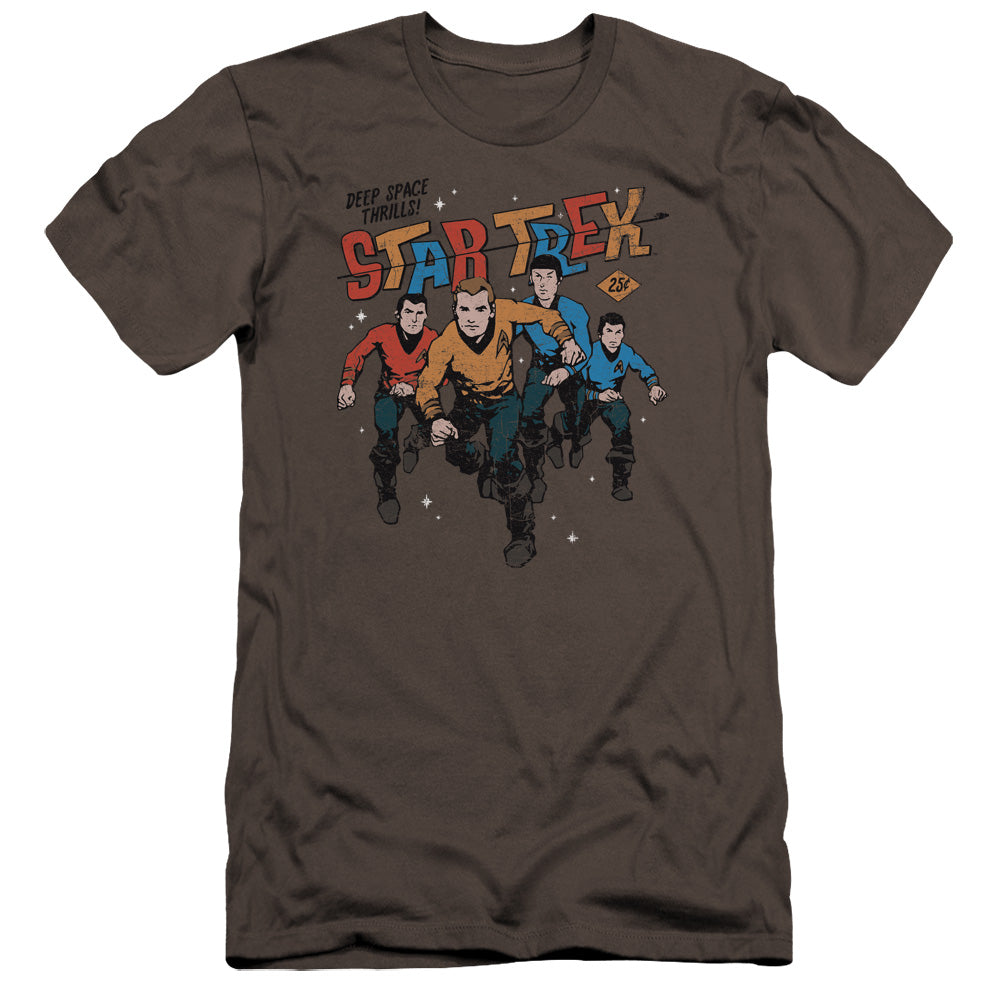 Star Trek - Deep Space Thrills-premuim Canvas Adult Slim Fit 30/1 - Charcoal